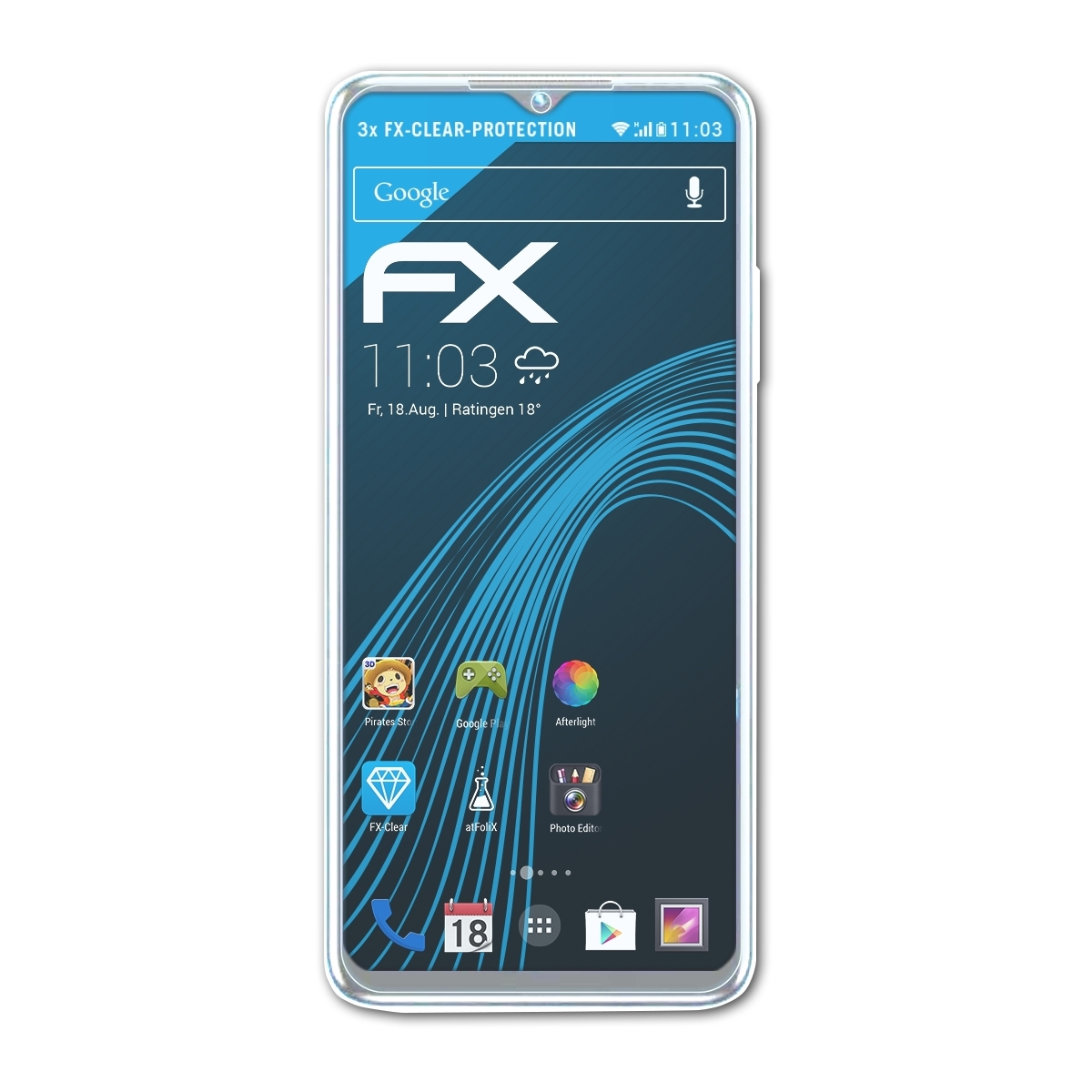 ATFOLIX 3x FX-Clear Displayschutz(für Infinix Play) Hot 30