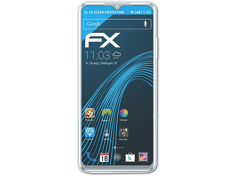 ATFOLIX 30 Play) 3x Infinix Displayschutz(für Hot FX-Clear