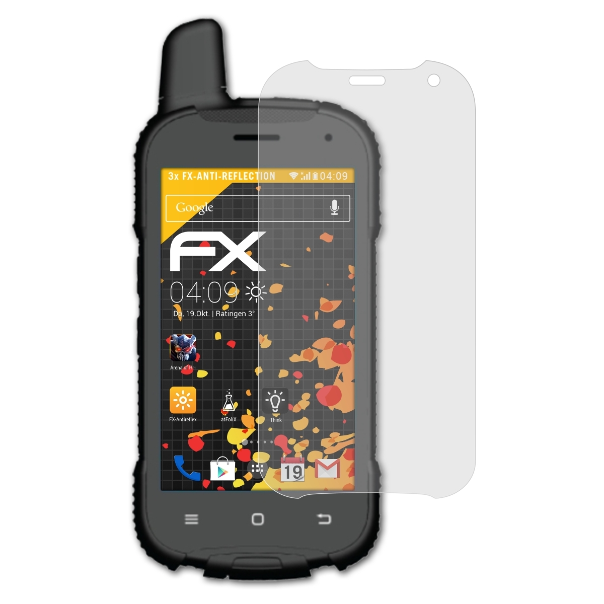 RugGear FX-Antireflex ATFOLIX RG720) Displayschutz(für 3x