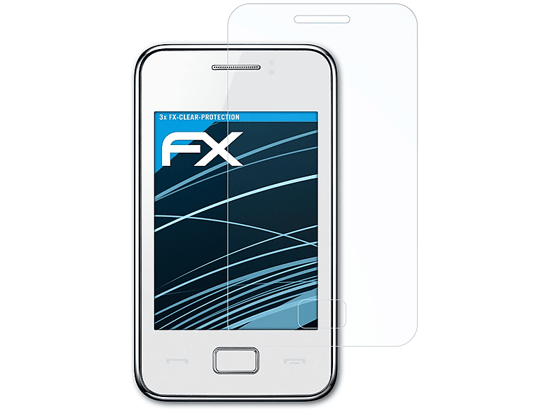 ATFOLIX 3x FX-Clear Displayschutz(für Samsung Tocco Lite 2 (GT-S5220))