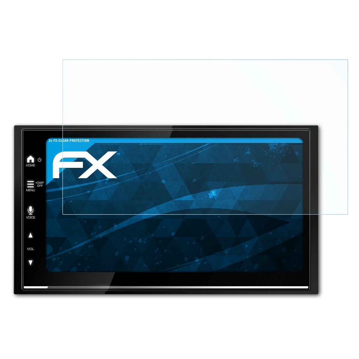 3x FX-Clear DMX7722DABS) Kenwood Displayschutz(für ATFOLIX