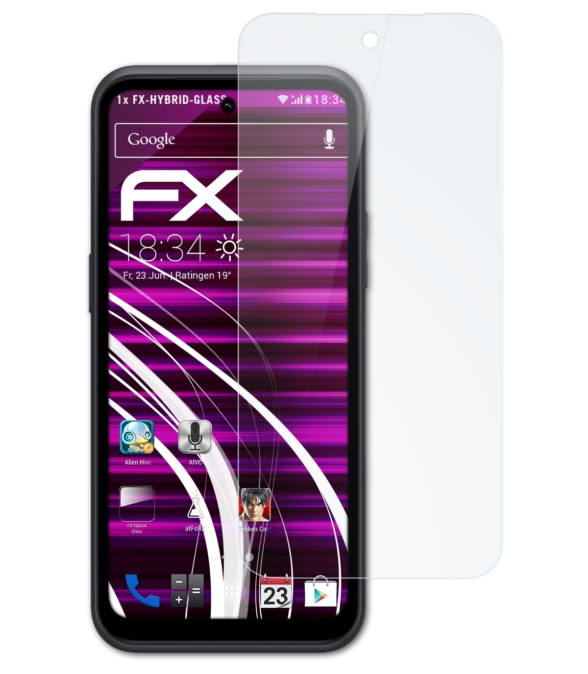 FX-Hybrid-Glass Schutzglas(für ATFOLIX XR21) Nokia