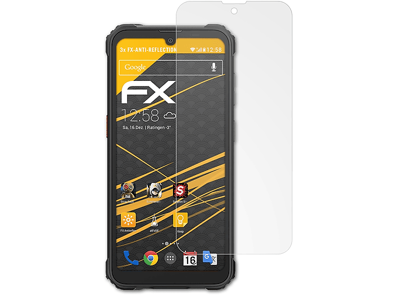 ATFOLIX 3x FX-Antireflex Displayschutz(für Blackview BV5300 Pro)