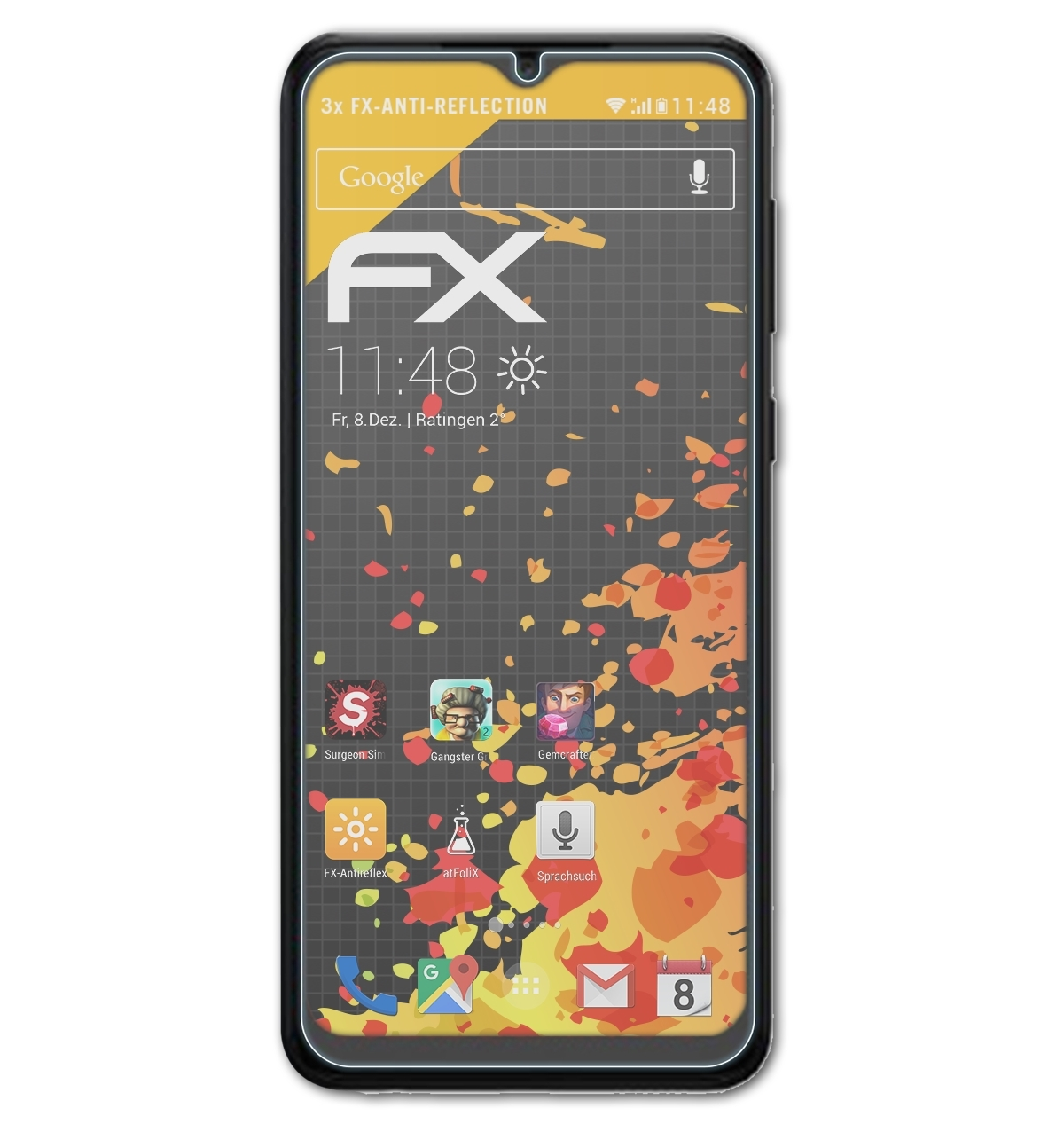 Displayschutz(für FX-Antireflex Samsung 3x ATFOLIX (2022)) A04 Galaxy