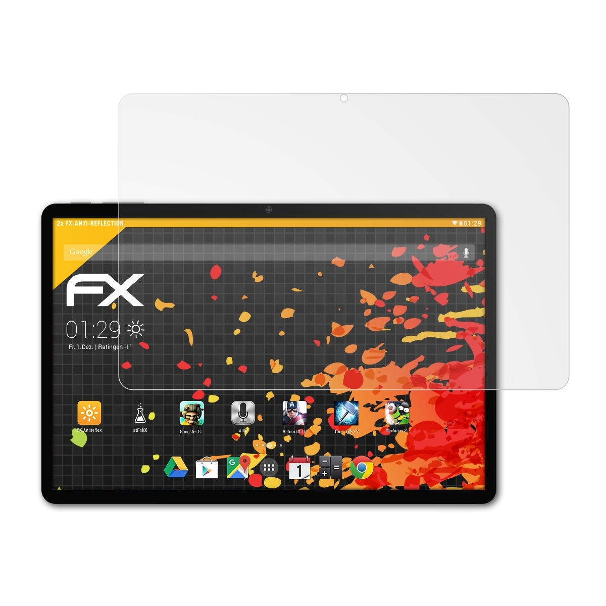 ATFOLIX 2x FX-Antireflex P40HD) Displayschutz(für Teclast