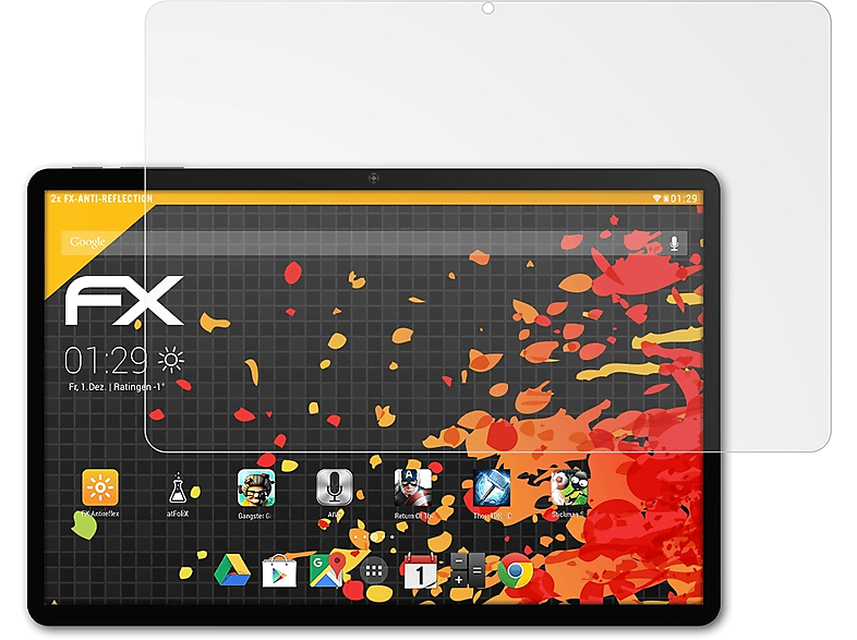 ATFOLIX 2x FX-Antireflex P40HD) Displayschutz(für Teclast