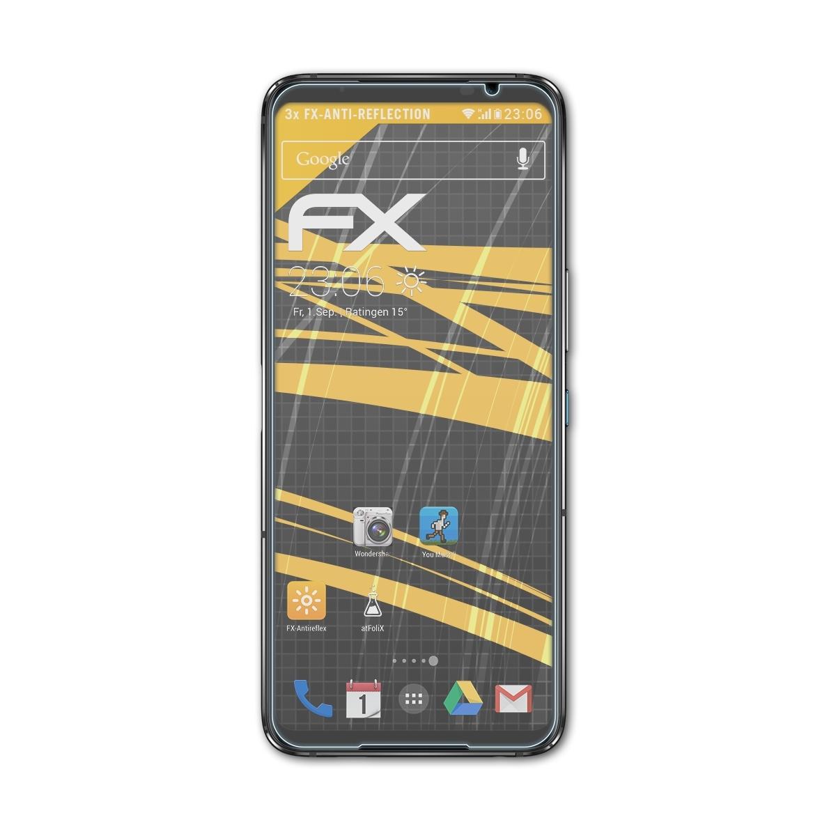 ATFOLIX 3x FX-Antireflex Asus 7 Displayschutz(für ROG Ultimate) Phone