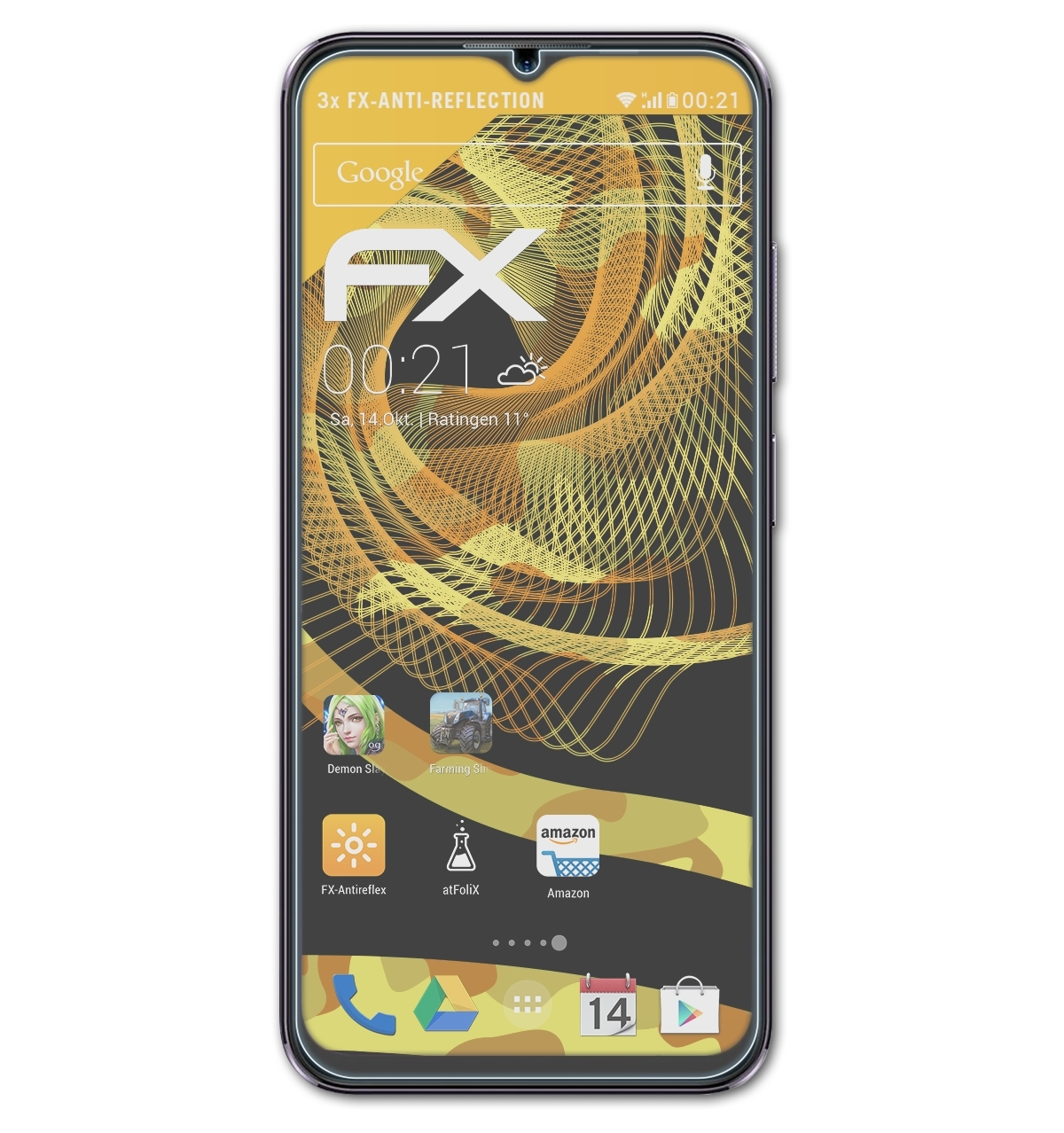 3x 16 Note ATFOLIX Displayschutz(für Pro) FX-Antireflex Ulefone