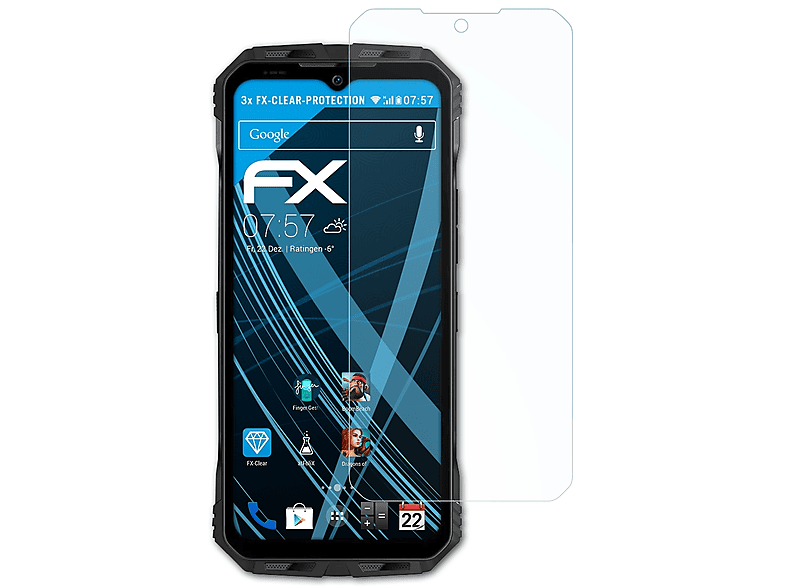 FX-Clear 3x Doogee ATFOLIX Displayschutz(für V30T)