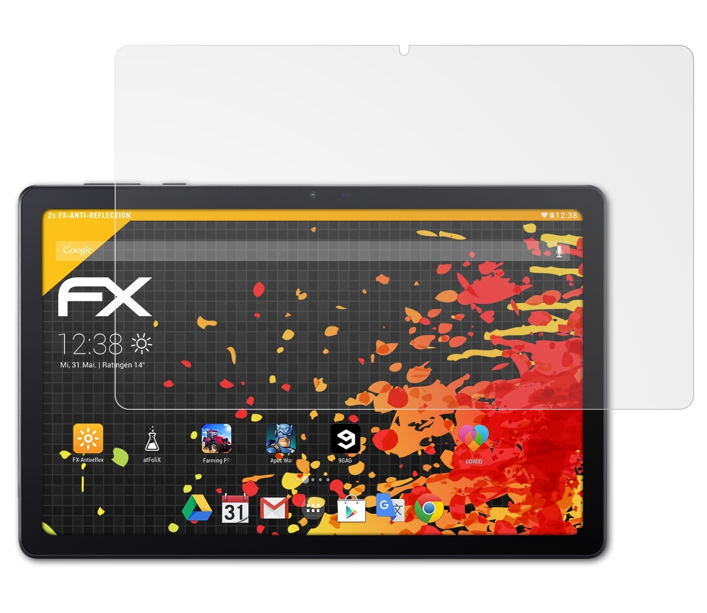 P10) FX-Antireflex Displayschutz(für Iconia 2x Acer Tab ATFOLIX