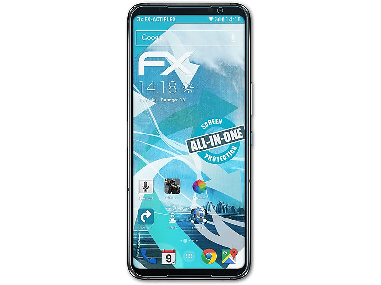 Ultimate) 3x Asus Phone 7 FX-ActiFleX ATFOLIX Displayschutz(für ROG