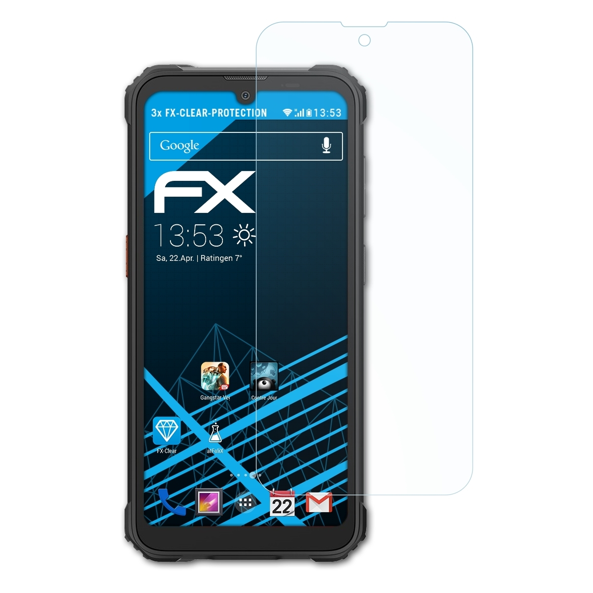 ATFOLIX 3x FX-Clear Displayschutz(für Blackview Pro) BV5300