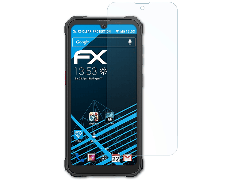 ATFOLIX 3x BV5300 Pro) Displayschutz(für FX-Clear Blackview