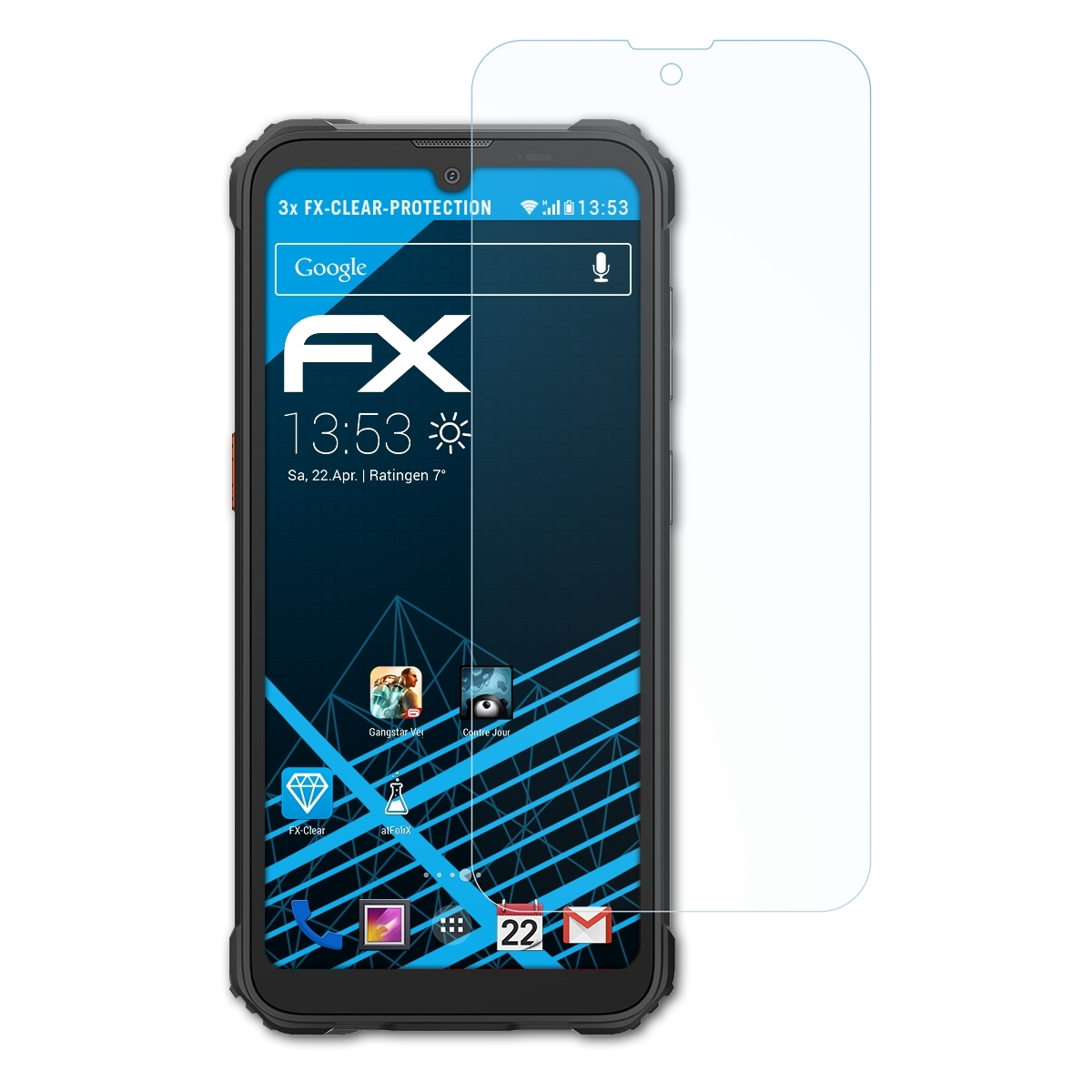 FX-Clear Pro) Displayschutz(für ATFOLIX 3x Blackview BV5300