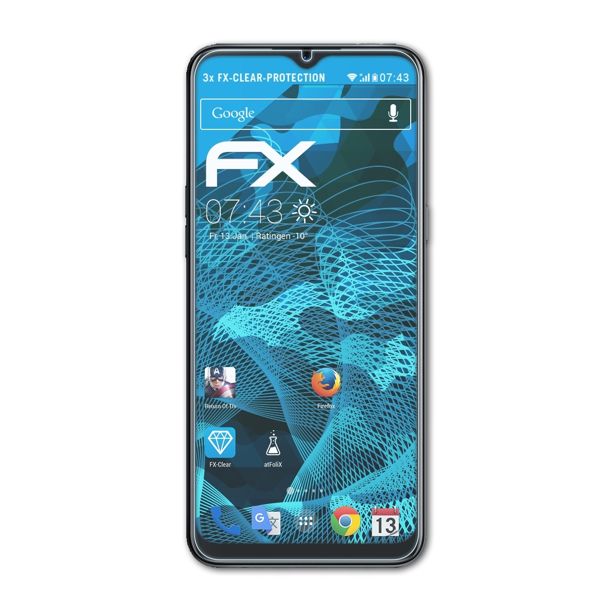 3x 6i) Displayschutz(für FX-Clear Realme ATFOLIX