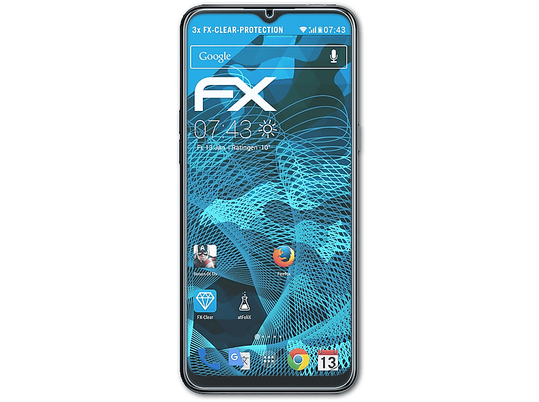 ATFOLIX 3x FX-Clear Displayschutz(für 6i) Realme