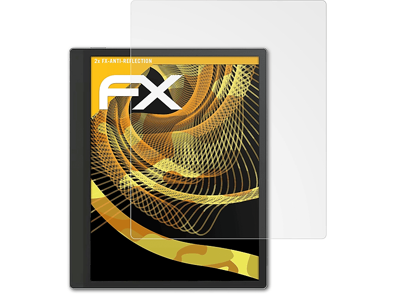 ATFOLIX 2x FX-Antireflex Displayschutz(für Onyx Tab Ultra C)