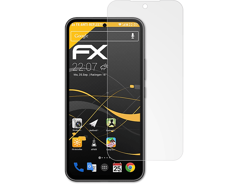 ATFOLIX 3x FX-Antireflex A54 Samsung 5G) Displayschutz(für Galaxy