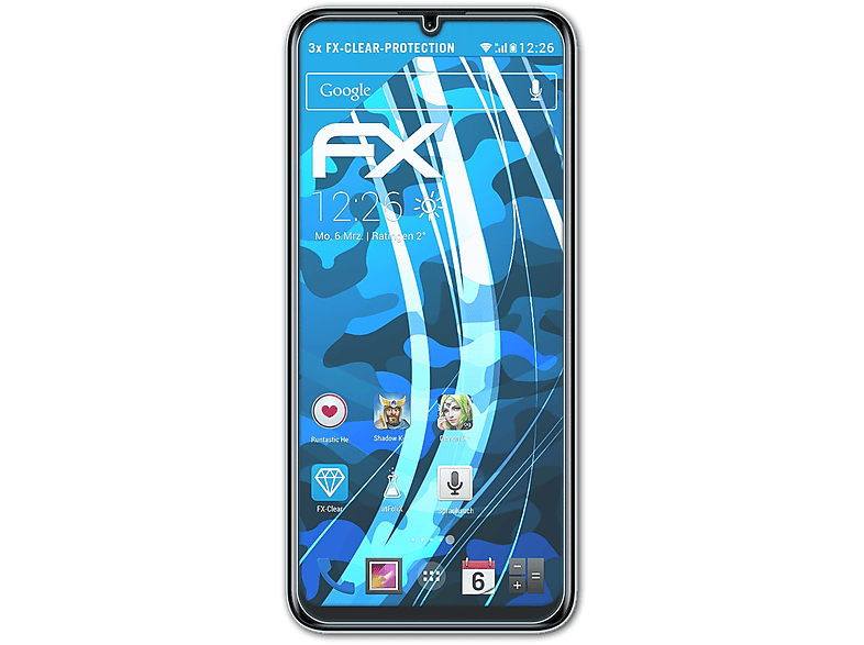 Displayschutz(für Oukitel ATFOLIX FX-Clear C33) 3x