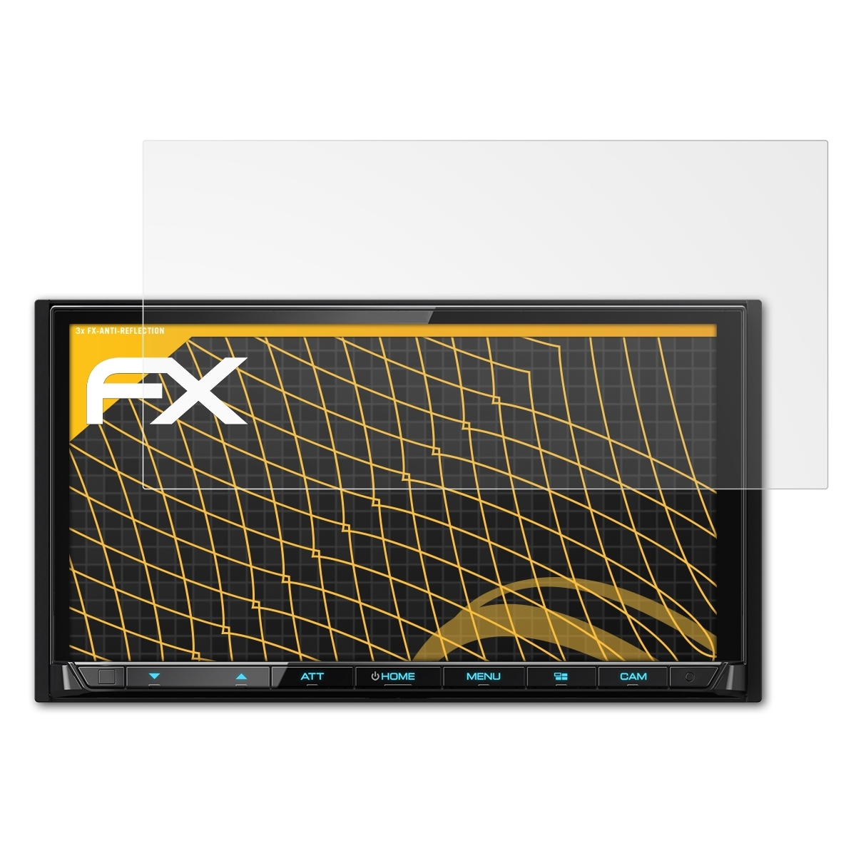 ATFOLIX 3x FX-Antireflex Kenwood Displayschutz(für DMX8021DABS)