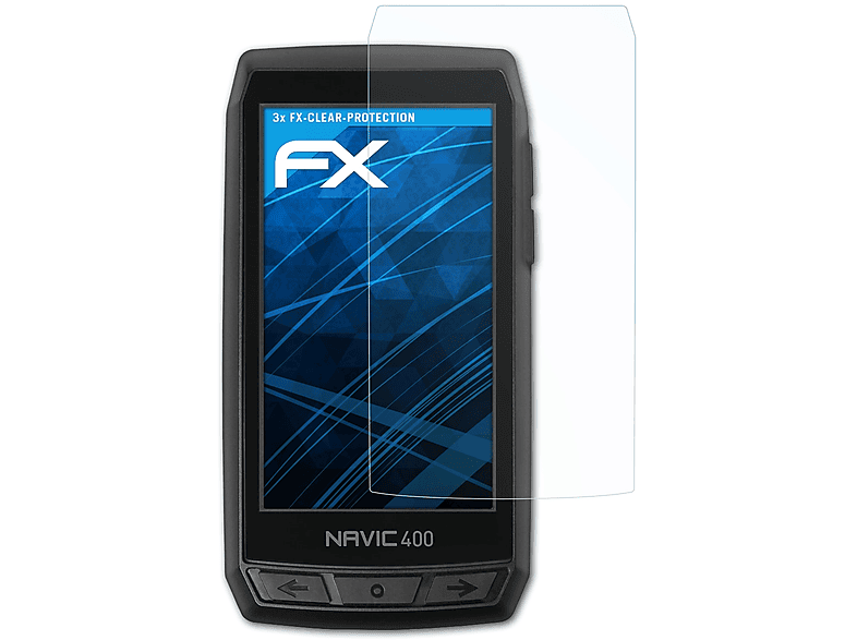 ATFOLIX 3x FX-Clear Displayschutz(für CicloSport 400) Navic