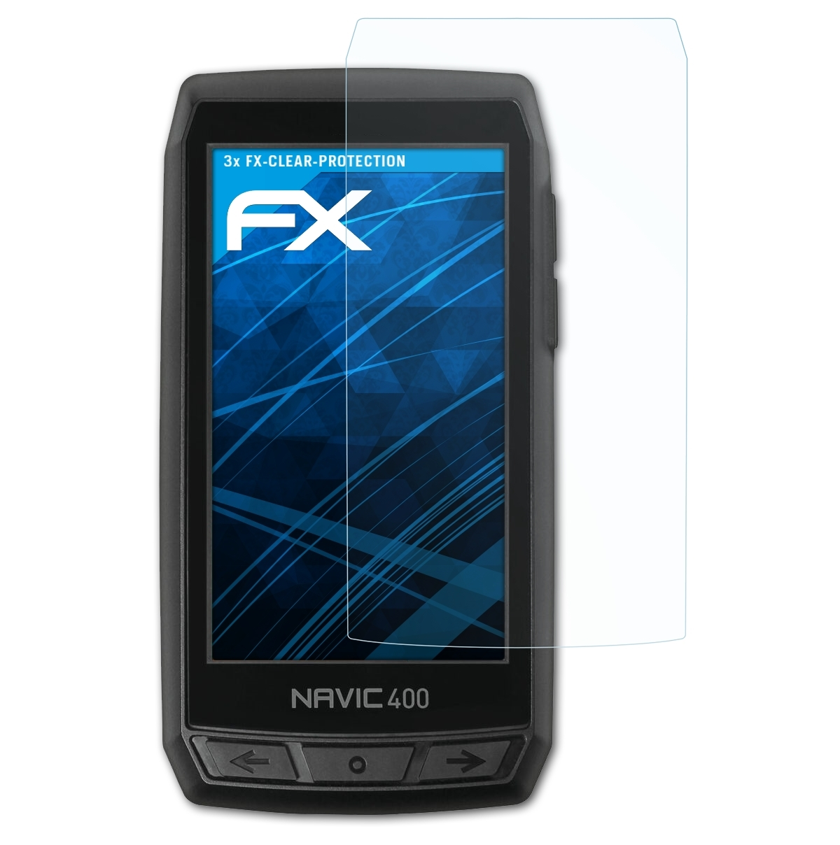 CicloSport 400) FX-Clear ATFOLIX 3x Displayschutz(für Navic