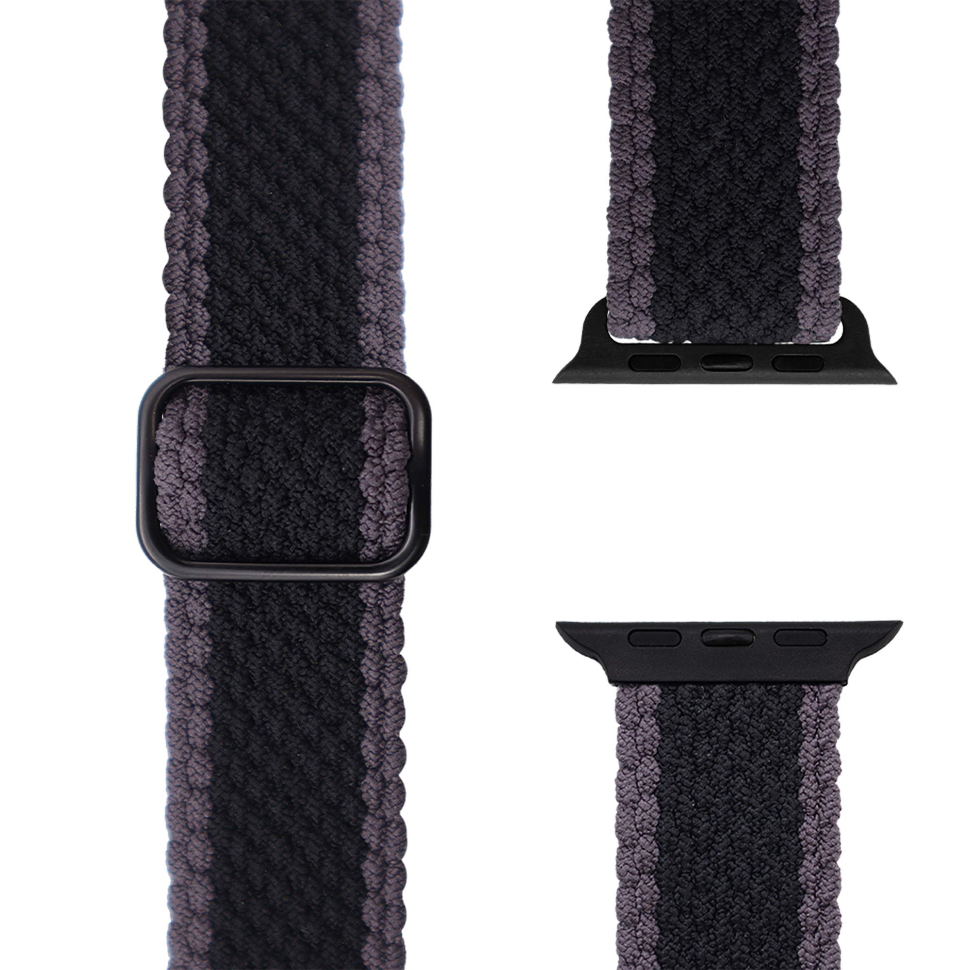 APFELBAND Bicolor Watch / Ersatzarmband, - | Series 41mm, SE, 9 38mm Flex | Loop und 1 Series Geflochtenes 40mm Schwarz Apple,