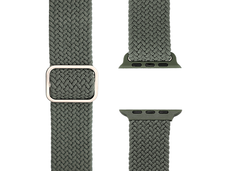 APFELBAND Geflochtenes Flex Loop / 42mm | 44mm | 45mm, Ersatzarmband, Apple, Watch Series 1 - Series 9, Ultra, Ultra 2 und SE, Grün