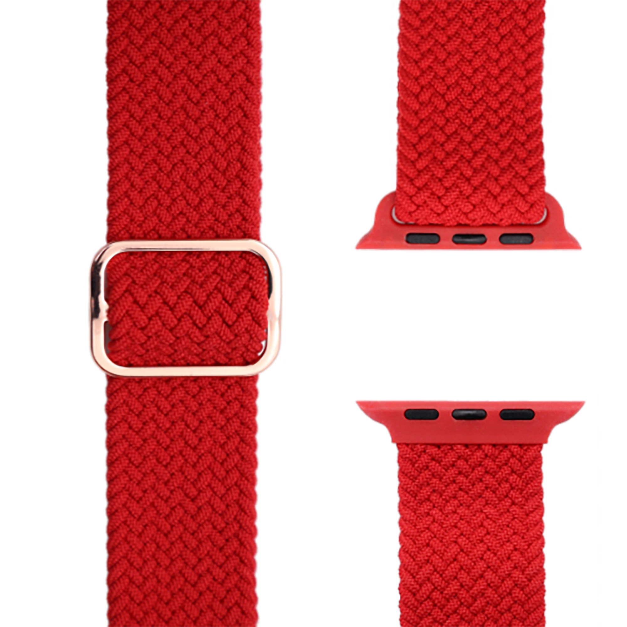 APFELBAND Geflochtenes Watch Series Ersatzarmband, SE, | / Loop 9 38mm - Series 41mm, Apple, Flex 40mm und | 1 Rot