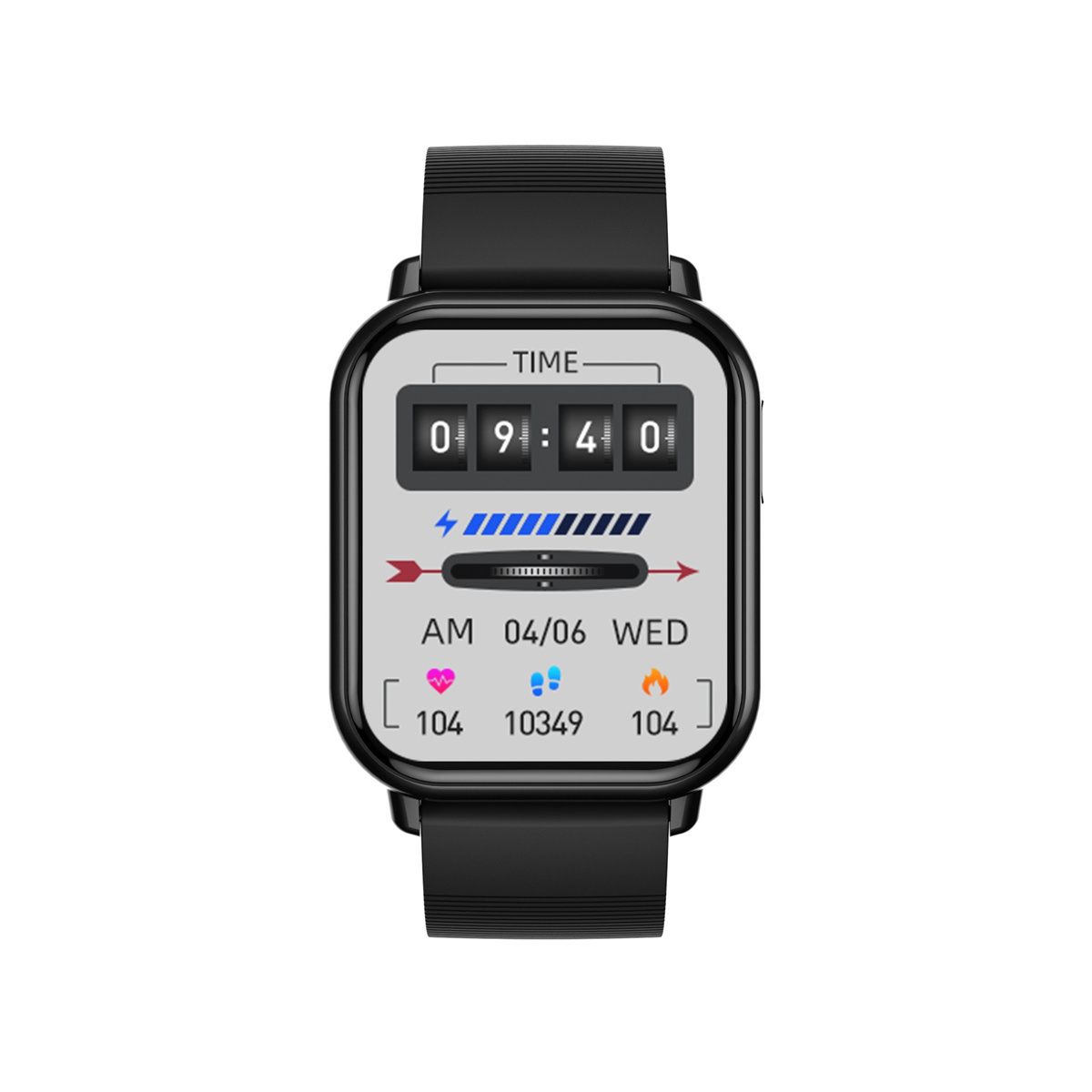 SYNTEK Smart Encoder mm, Bluetooth 250 Assistant Silikon, Watch Armband Talk Herzfrequenz Gold HD Voice Smartwatch Blutdruck Weiß