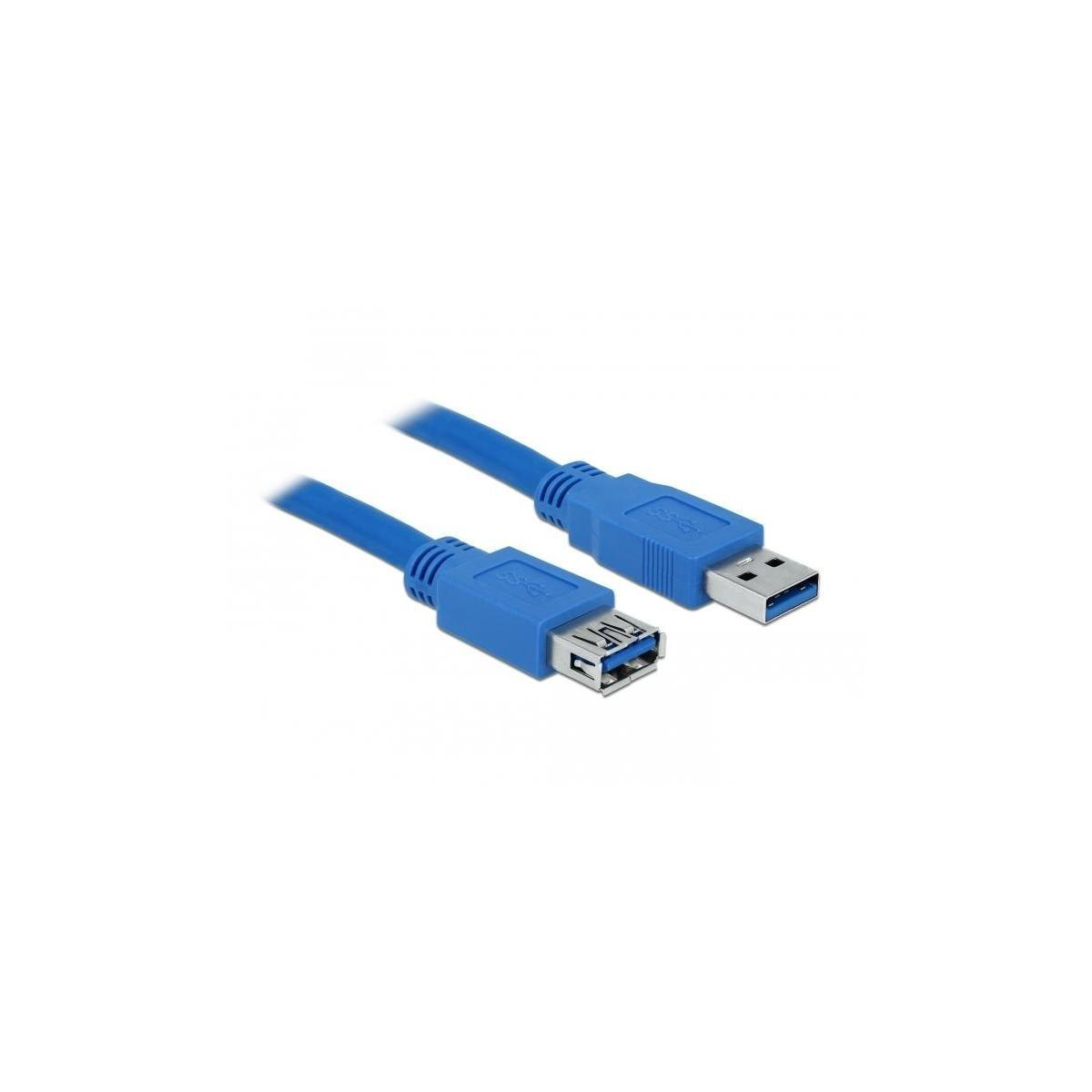 DELOCK DELOCK USB3.0 A Verl. Kabel, blau -<gt/> A St/Bu USB mehrfarbig Multimedia-Technik 1.00m