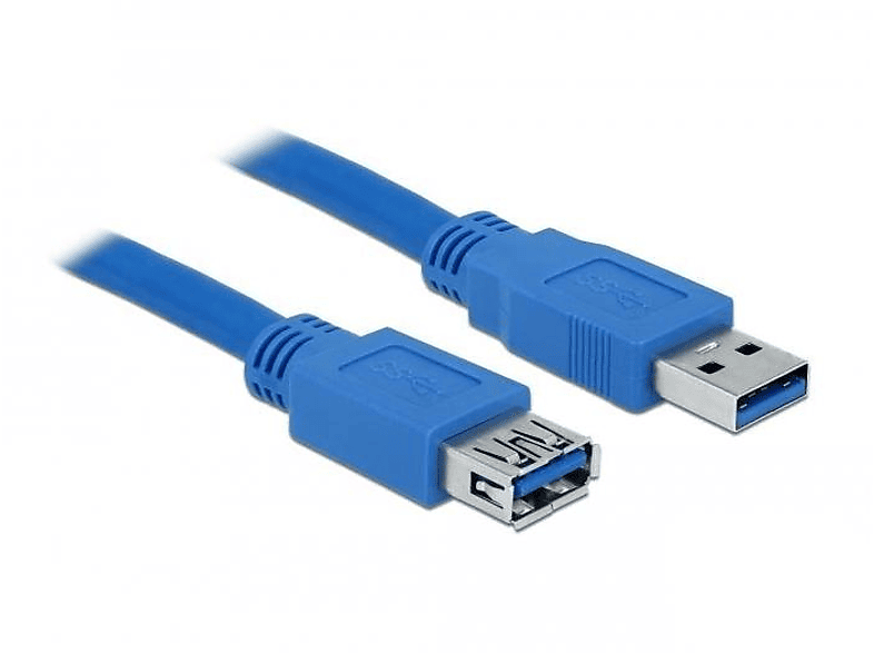 DELOCK DELOCK USB3.0 A Verl. Kabel, blau -<gt/> A St/Bu USB mehrfarbig Multimedia-Technik 1.00m