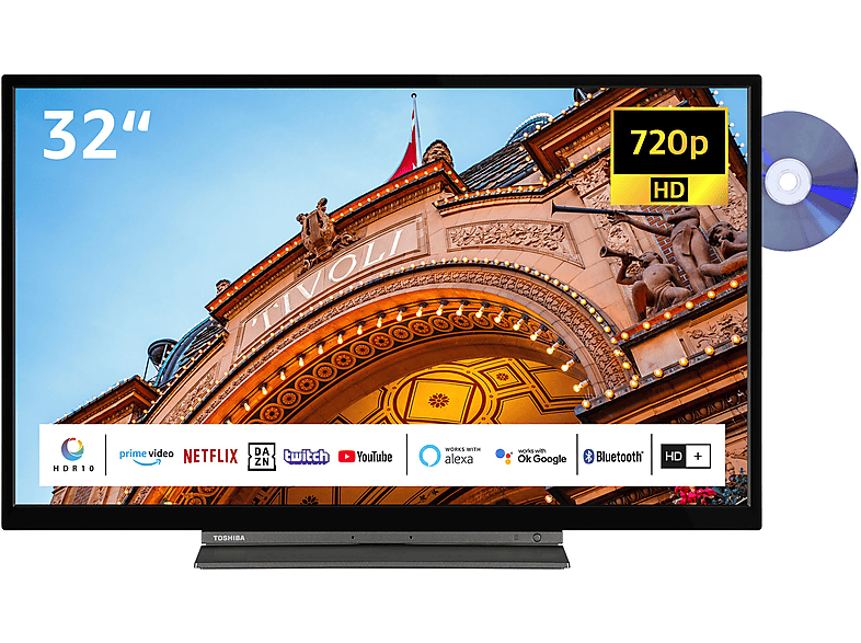 TV 80 SMART (Flat, LED HD-ready, TV) 32 / TOSHIBA Zoll cm, 32WD3C63DAW