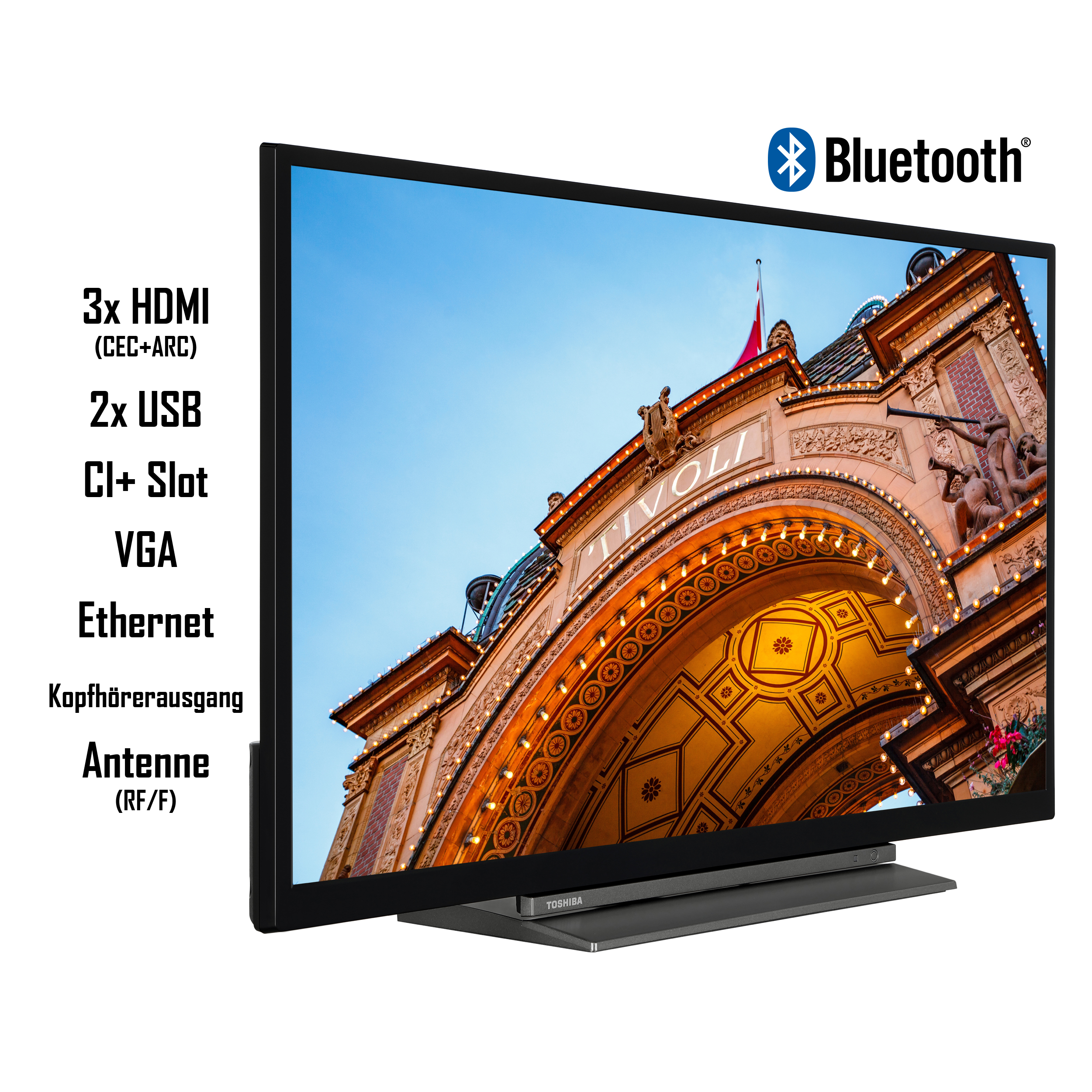 / TV TOSHIBA 80 SMART HD-ready, 32WD3C63DAW LED Zoll 32 (Flat, cm, TV)