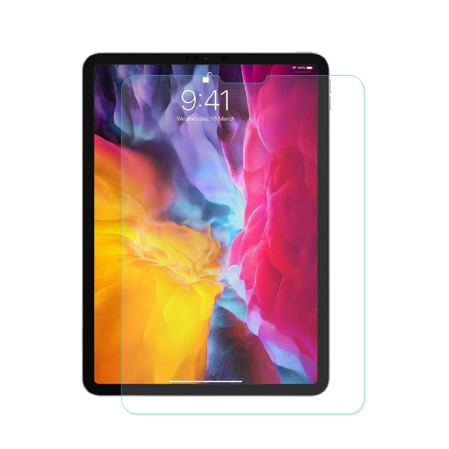 Displayschutzfolie(für Apple 10.9 MATT iPad PROTECTORKING 11 1x Panzerschutz ANTI-SHOCK 2022)) (2018 2019 2021 2020 Pro