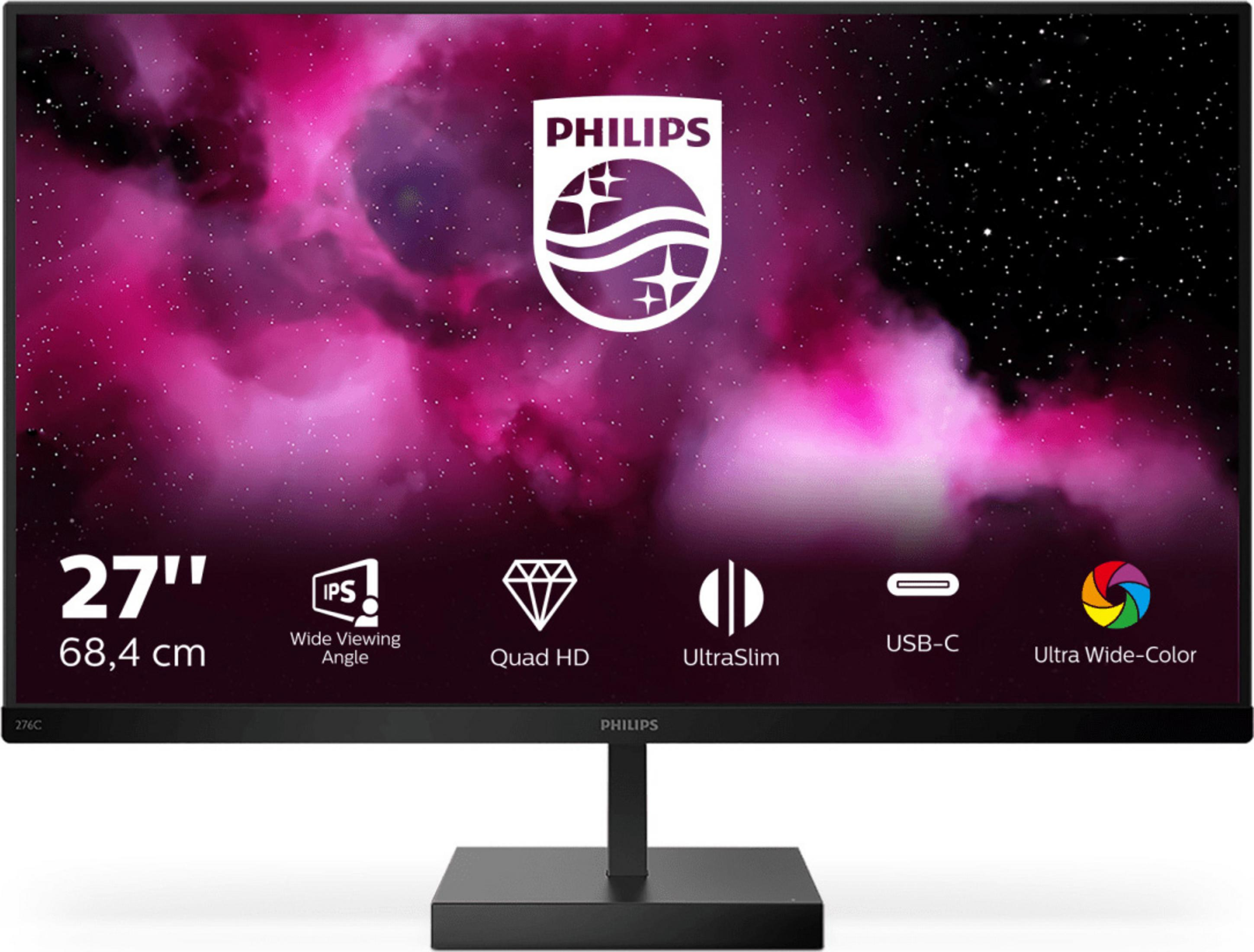 PHILIPS 276C8/00 27 Zoll QHD Hz Reaktionszeit (4 , 75 Monitor Hz 60 ms , nativ)