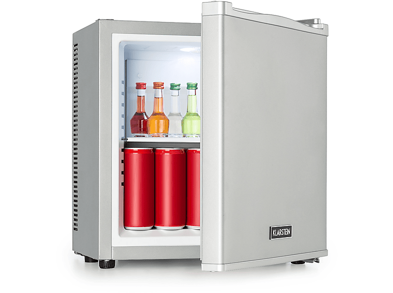 KLARSTEIN Secret Cool Mini-Kühlschrank (G, 30,80 cm hoch, Silber-Metallic)