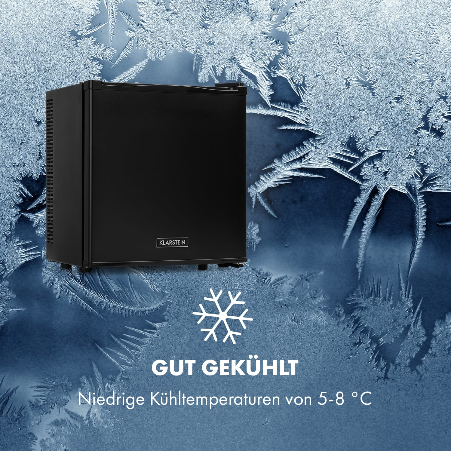 Secret KLARSTEIN hoch, 30,8 cm (G, Schwarz) Cool Mini-Kühlschrank