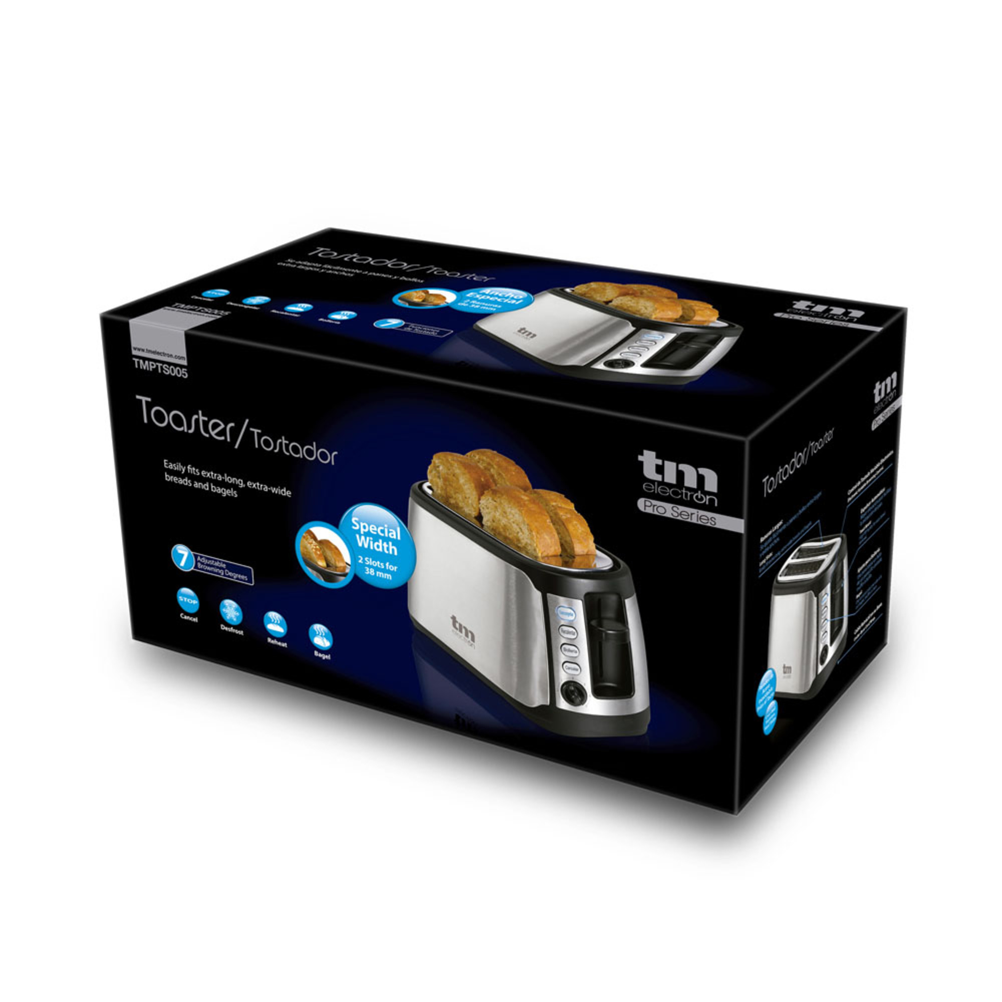 TM ELECTRON TM074 Toaster 2) Grau Schlitze: Watt, (1400