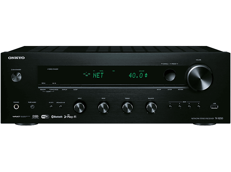 ONKYO TX-8250(B) / STEREO RECEIVER Stereo-Receiver (2 Kanäle, Schwarz)
