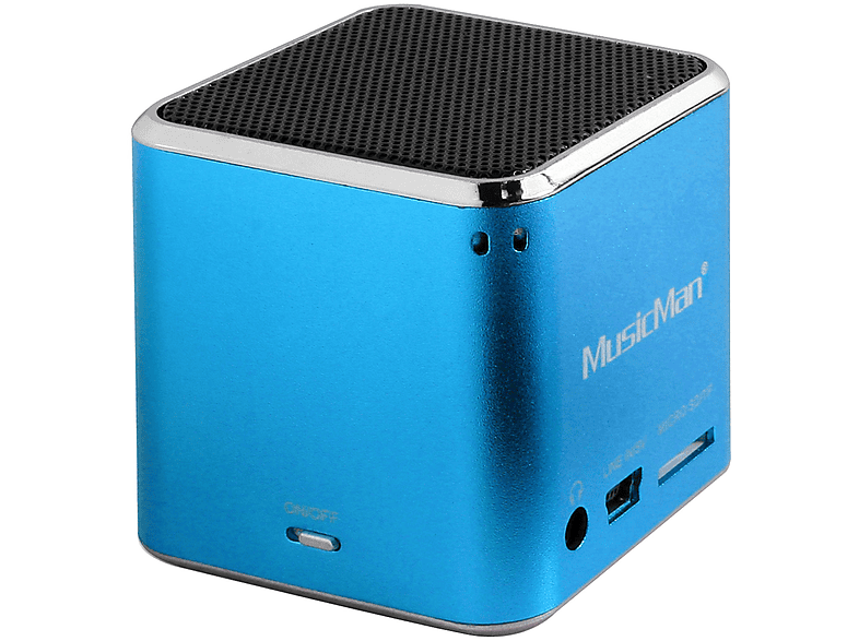TECHNAXX BT-X 2 BLAU MINI MUSICMAN WL SOUNDSTATION Bluetooth Lautsprecher, Blau