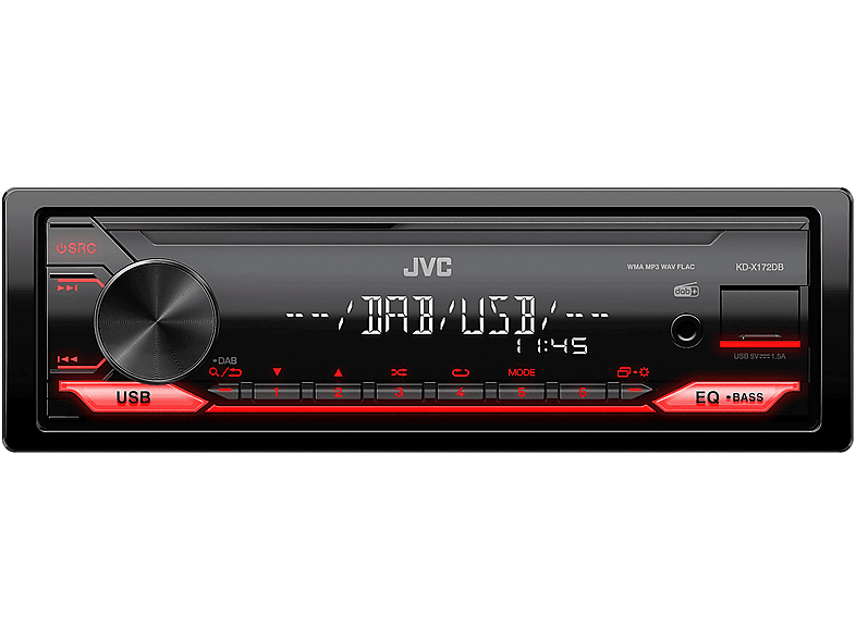 JVC KD-X Watt 50 DB Autoradio DIN, 1 172