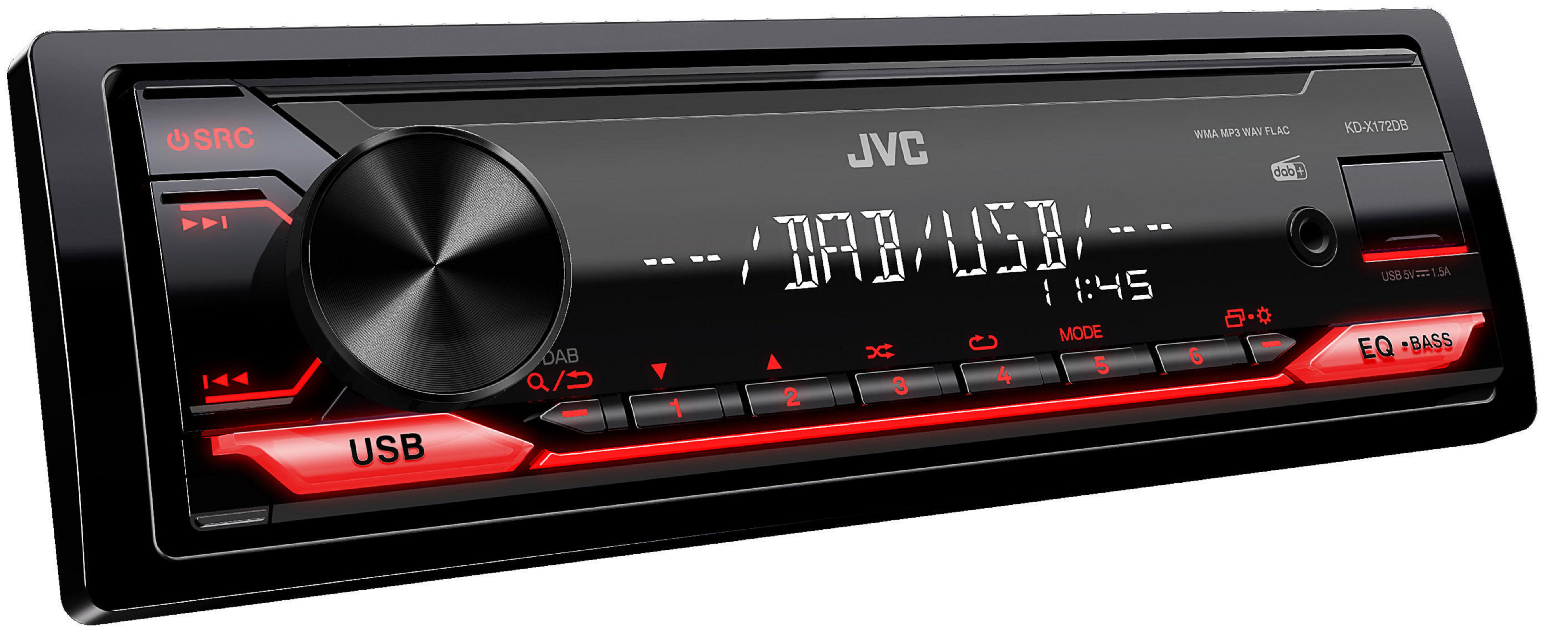 KD-X JVC 1 172 Autoradio DIN, 50 Watt DB