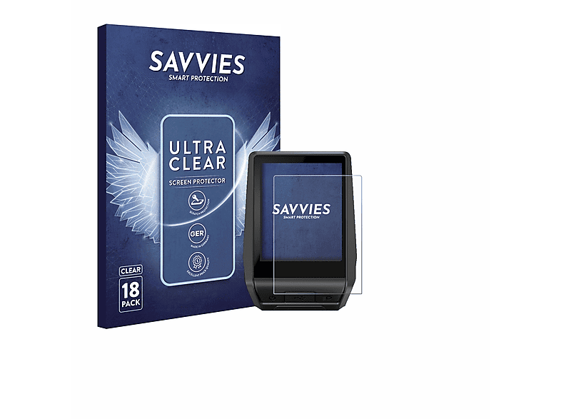 SAVVIES 18x klare Schutzfolie(für Bosch Nyon 2020)