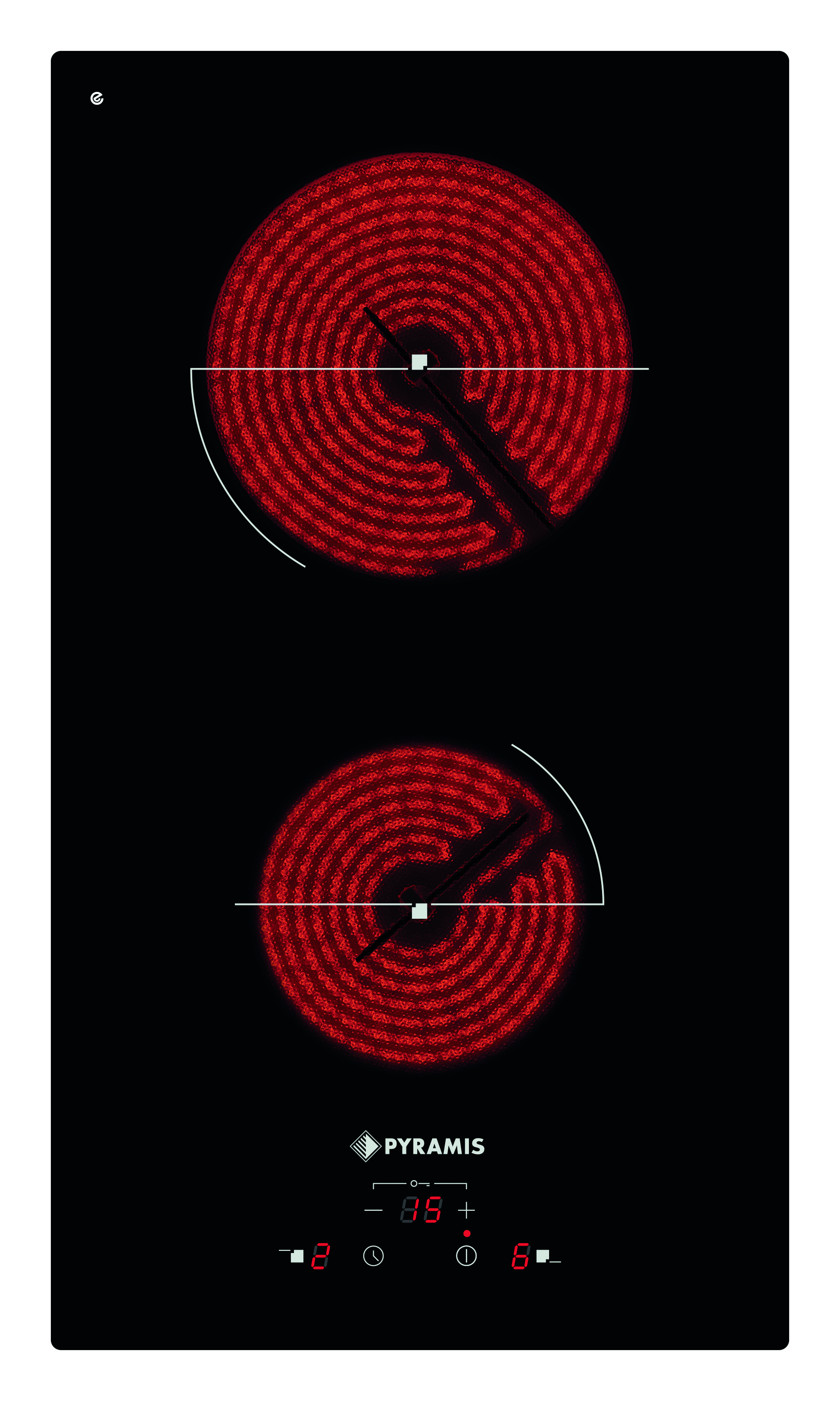 2 Kochfelder) (290 mm breit, PYRAMIS Hi-Light PHC31230FMB