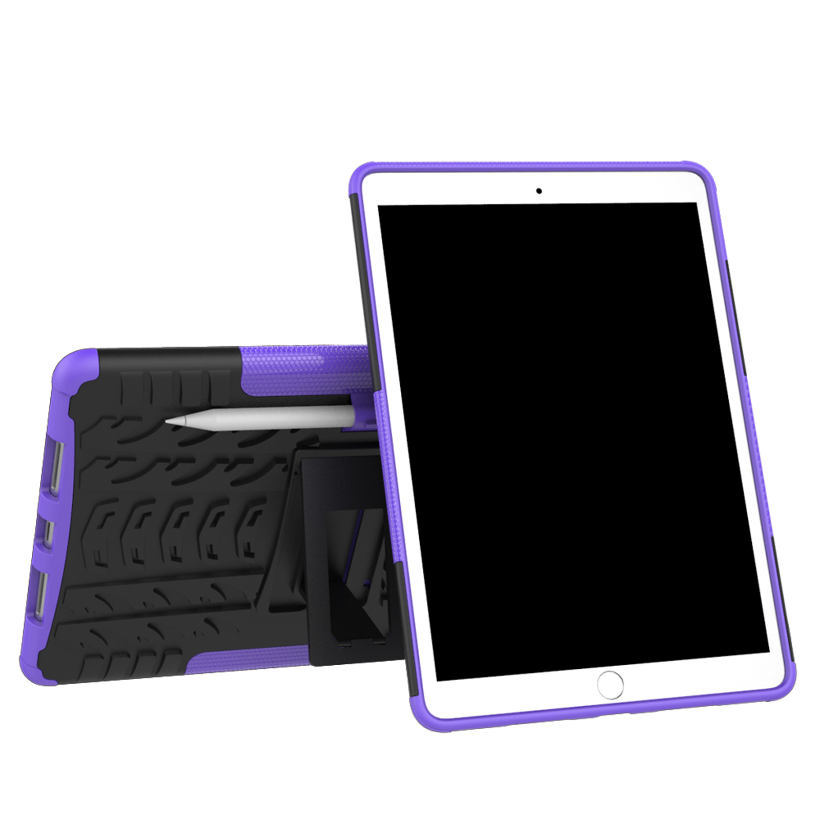 LOBWERK Hülle Schutzhülle Bookcover iPad 2019 10.5 iPad für 10.5 Kunststoff, Air Lila Apple 2017 Pro 3