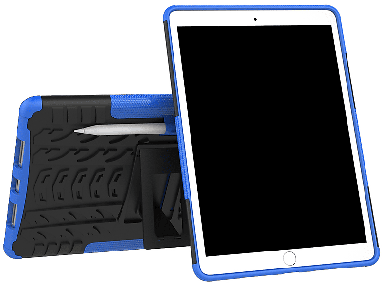 10.5 Kunststoff, 3 iPad für 2019 10.5 LOBWERK Schutzhülle Pro Hülle iPad Bookcover Blau Air 2017 Apple
