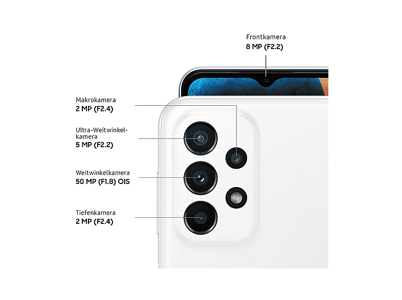 SAMSUNG GALAXY A23 5G 64GB WHITE 64 GB White Dual SIM | MediaMarkt