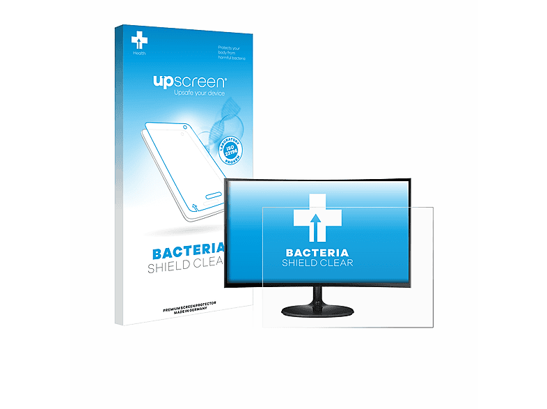 UPSCREEN antibakteriell Monitor Schutzfolie(für Samsung Curved C24F396FHR) klare