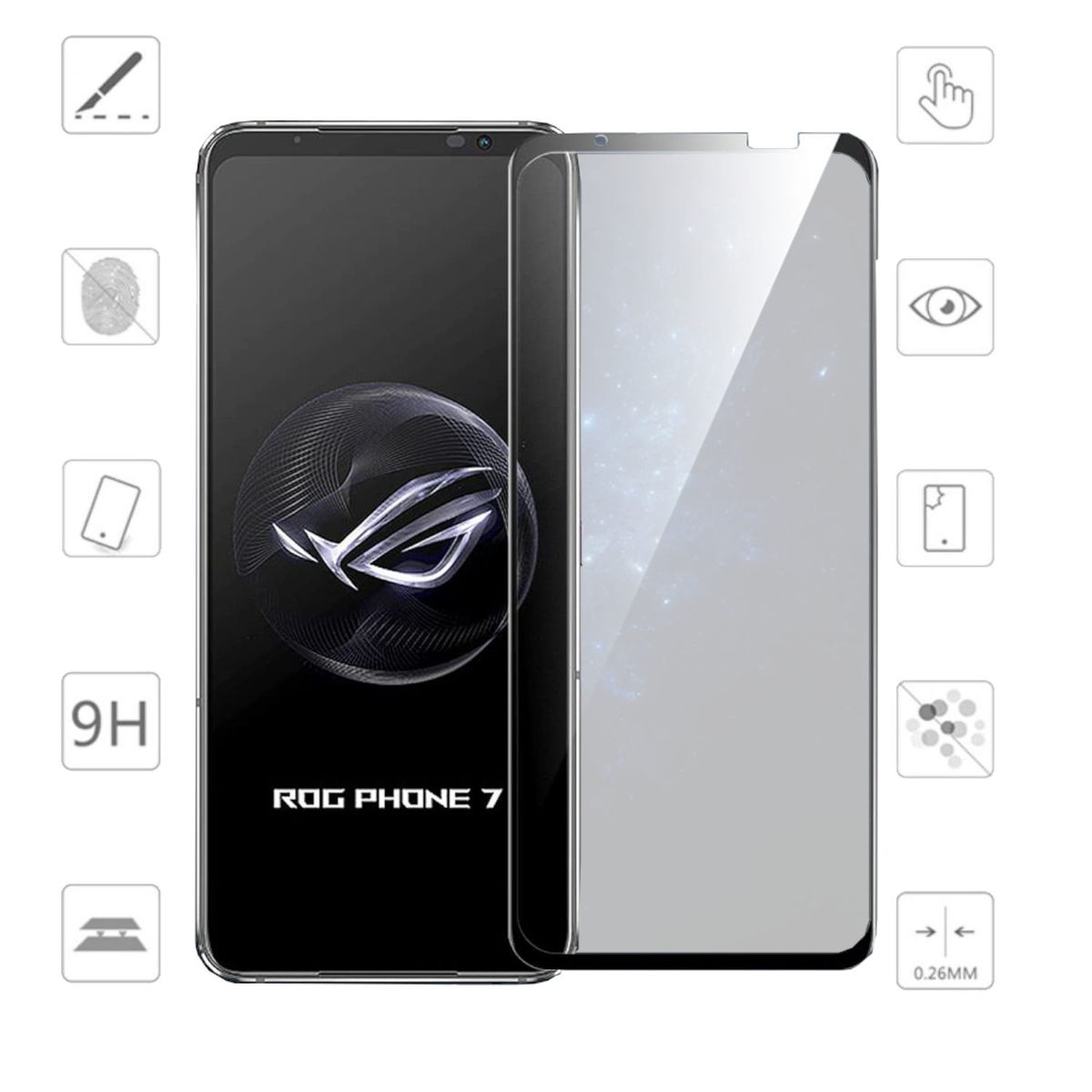 Glas Ultimate) WIGENTO 7 ROG Asus / Displayschutz 2x 7 Phone Schutzglas(für